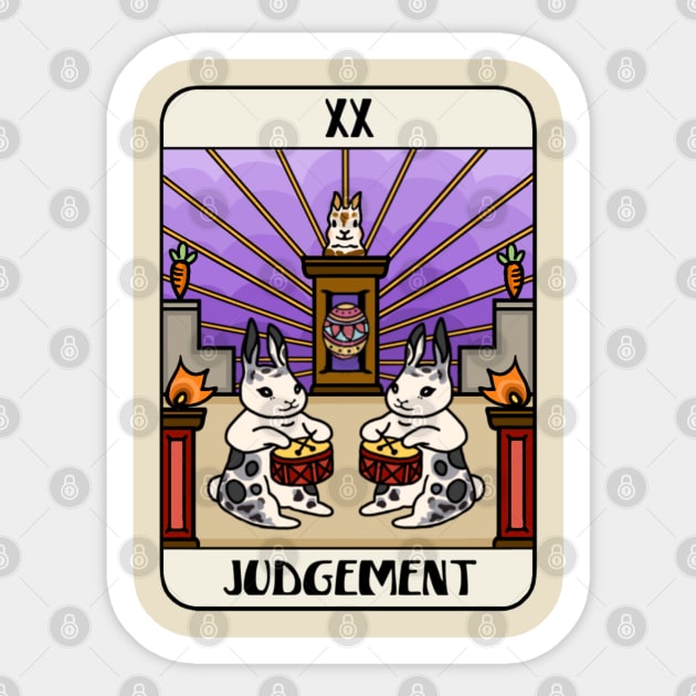 Judgemental INFJ Tarot Vintage English Spot Rabbit Easter Celebration Sticker by wigobun